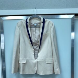 Diane Von Furstenburg Elegant Cream Blazer Size 6 Summer
